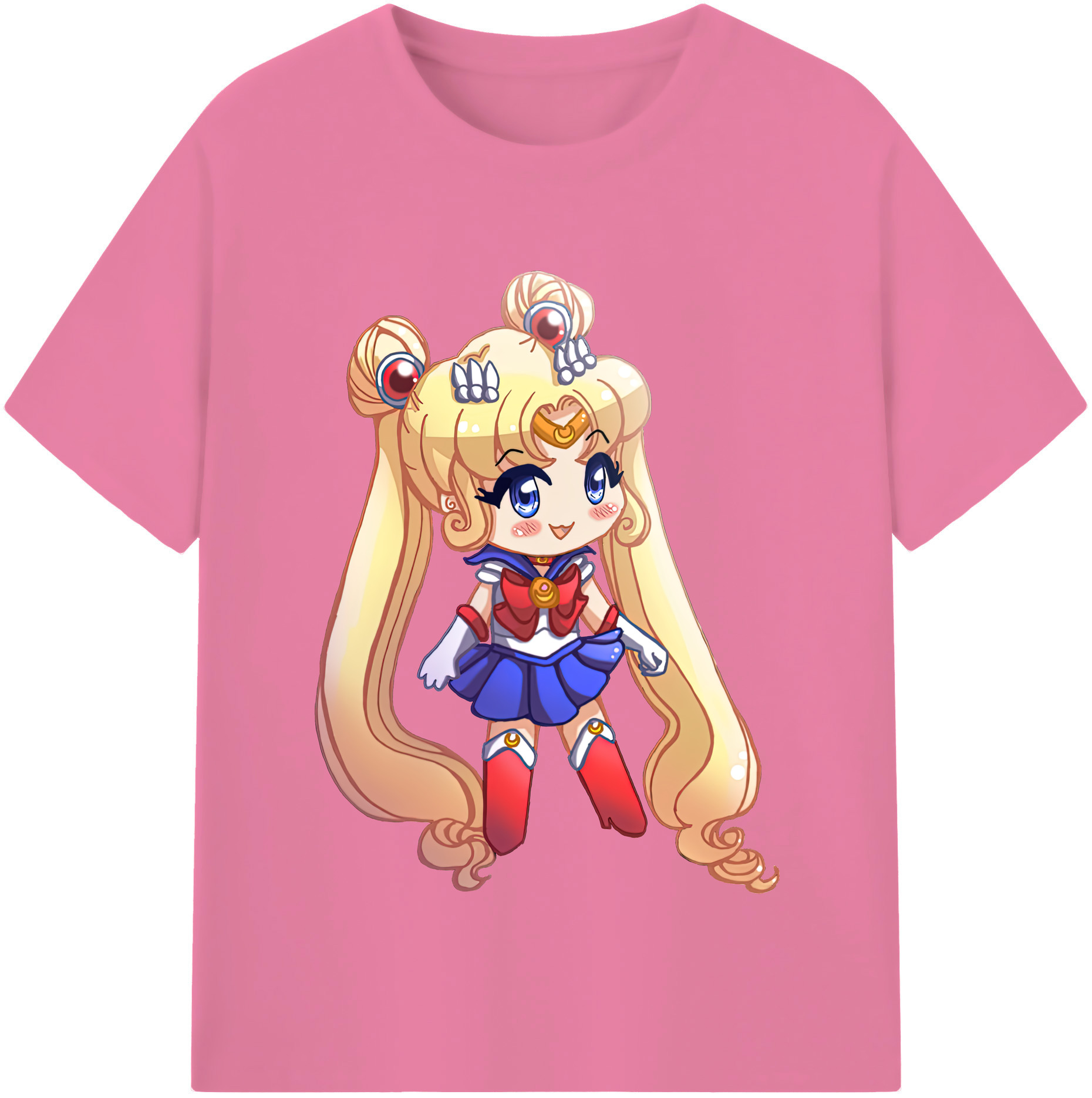 （画像用） 美少女戦士セーラームーン 月野 うさぎ つきの うさぎ Sailor Moon Tsukino Usagi 綿100％半袖Tシャツ（フロントプリント）